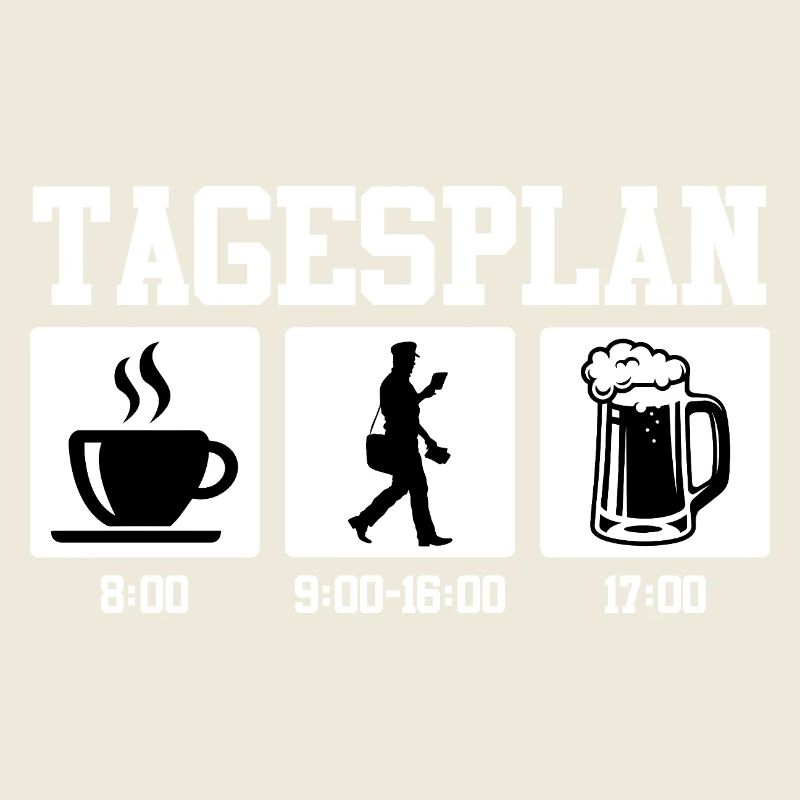 Postman DAILY SCHEDULE Parcel Deliverer Funny