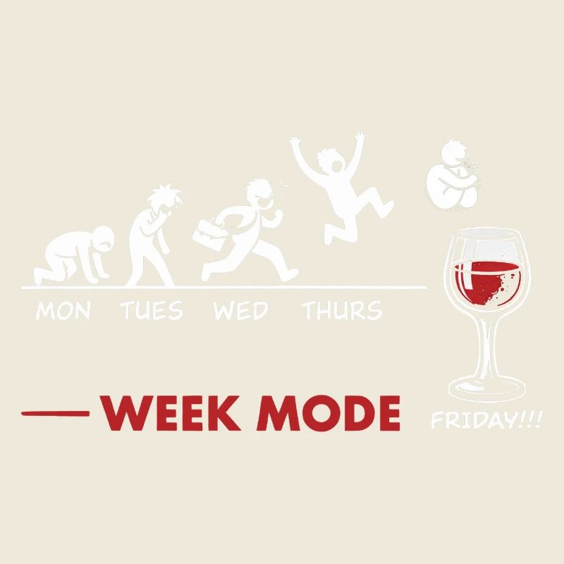Vive le week-end - humour vin