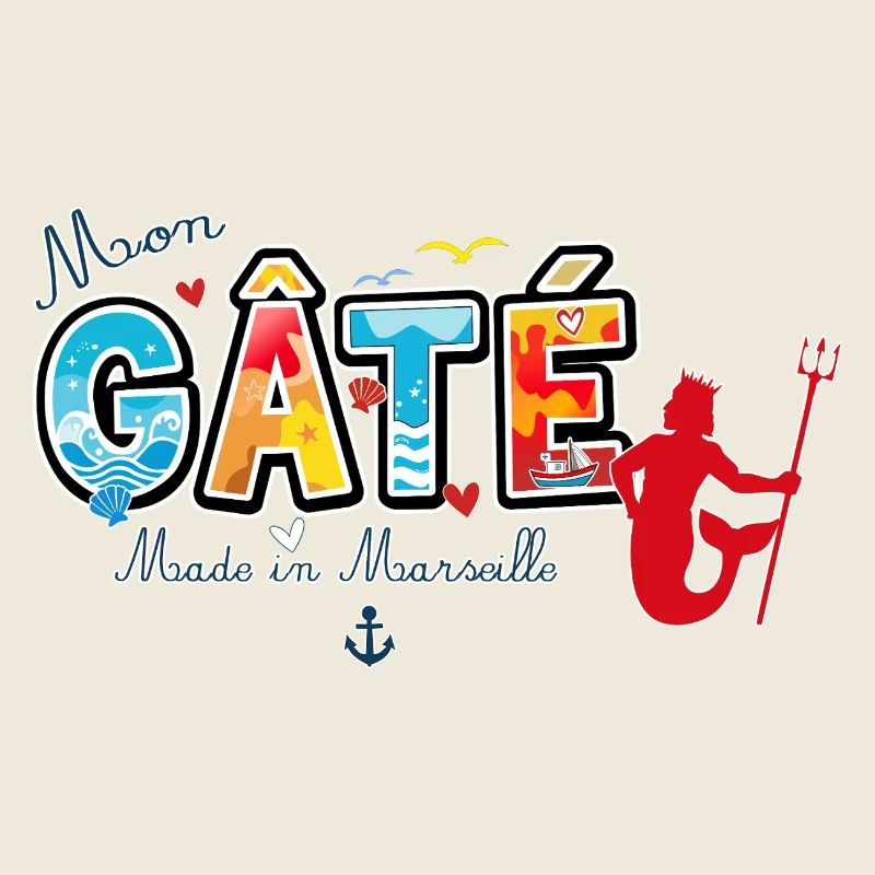 Mon Gâté Expression Marseillaise Poséidon Provence