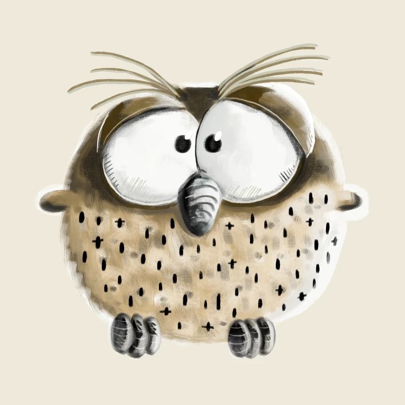 Witzige Eule I Kauz I Vogel I Comic Geschenk