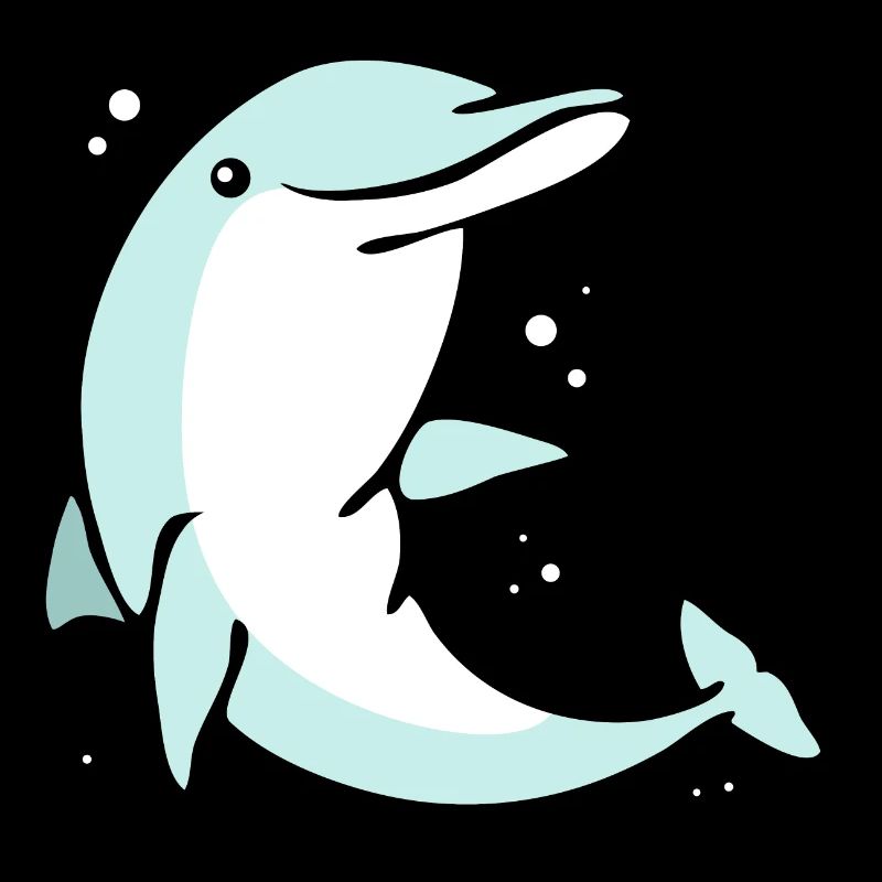 drolliger Delphin Schulanfang Delphinschule