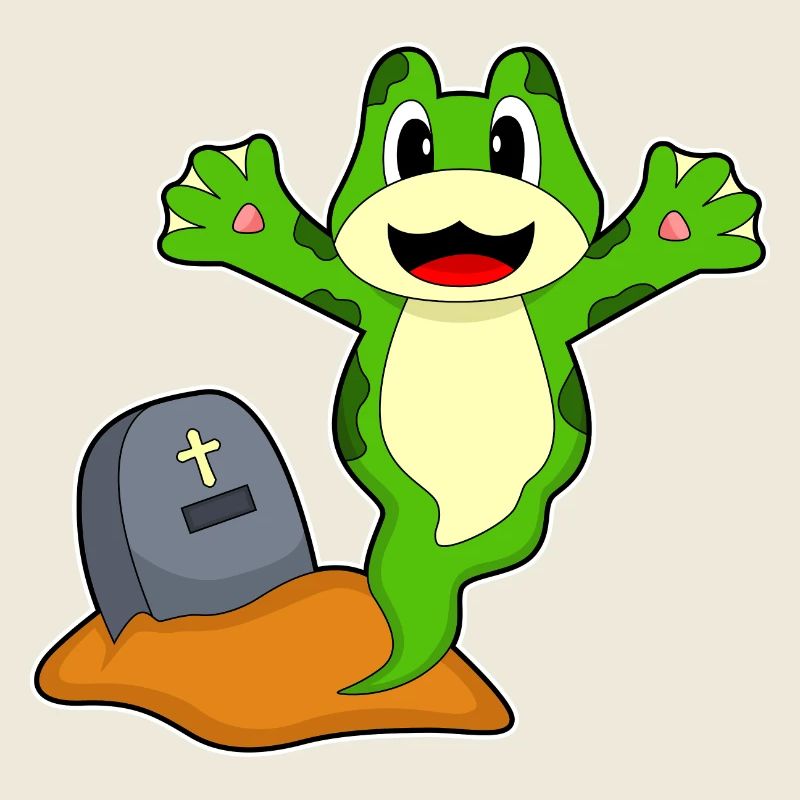 Frosch Halloween Grabstein