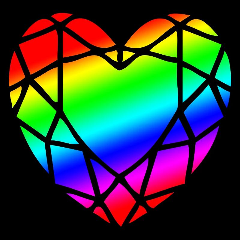Fierté LGBTQ coeur en forme de diamant
