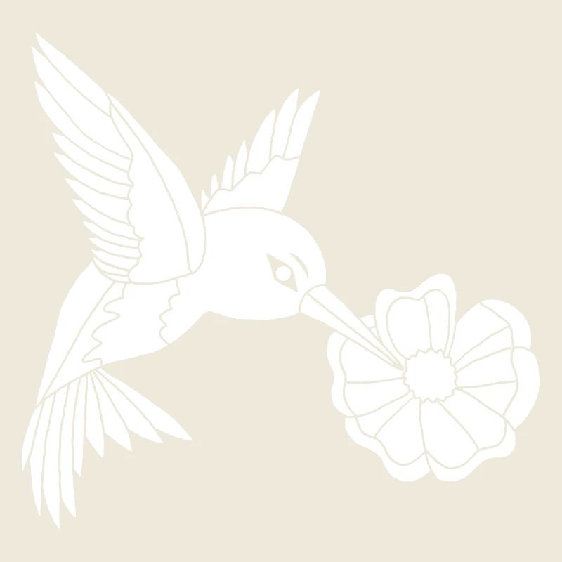 Oiseau butineur blanc