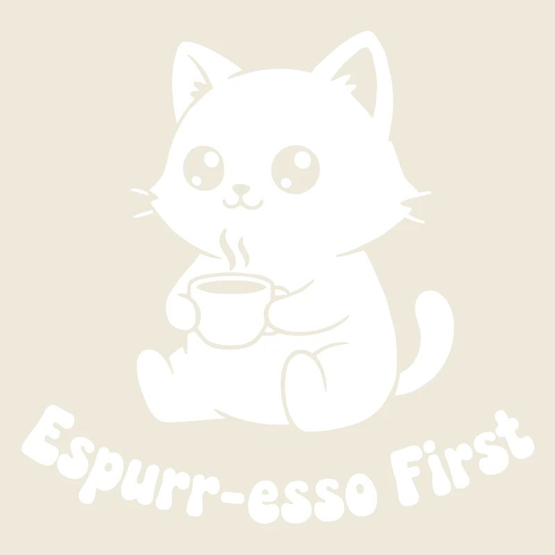 Kaffeekätzchen Latte Illustration