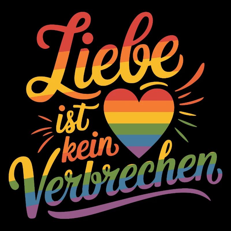  Liebe Ist Kein Verbrechen Regenbogen Herz LGBTQ