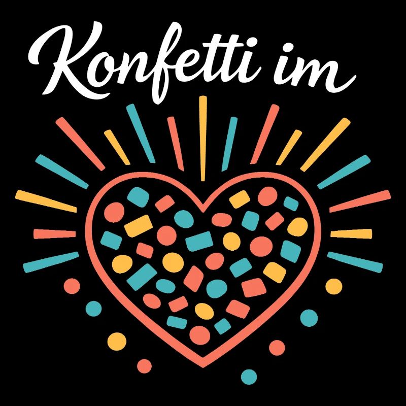 Konfetti im Herzen Karneval Geschenk
