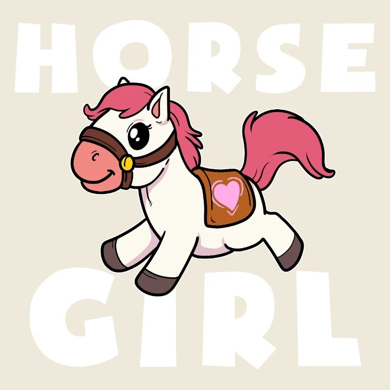 Fille Cheval Poney Mignonne