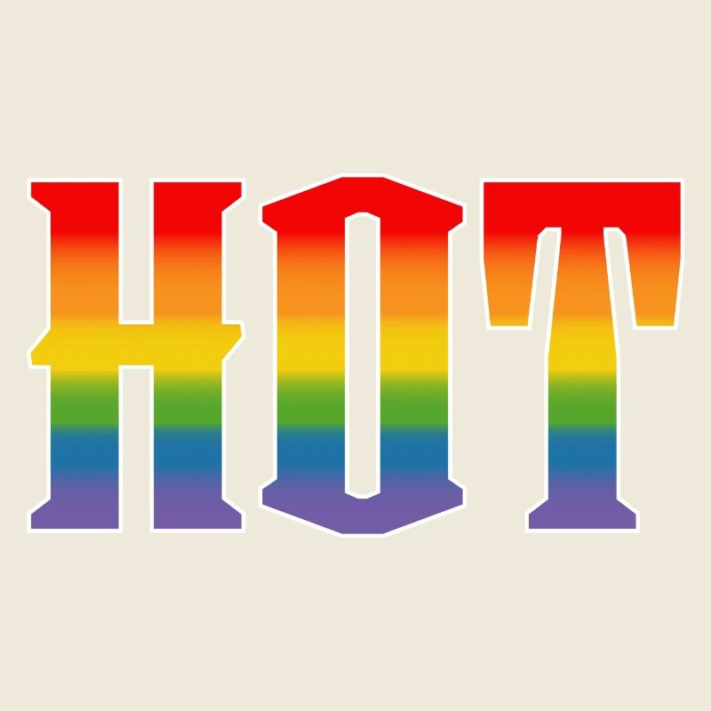 Texte arc-en-ciel Hot LGBT lgbtqi queer