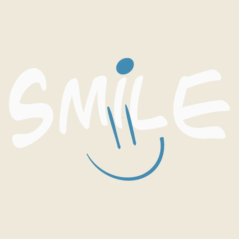 Fröhliches Smile mit Farbklecks