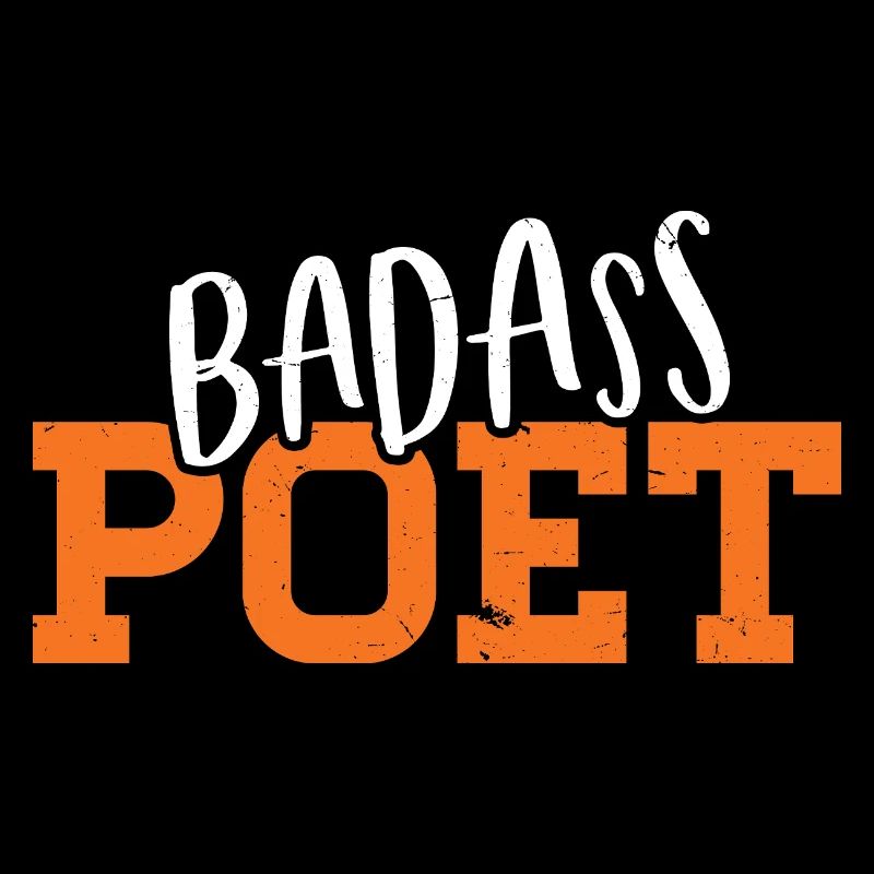 Conception typographique de poète badass