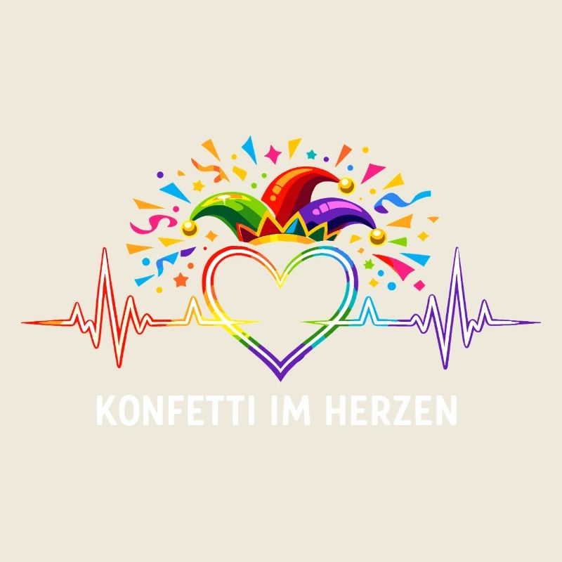 karneval konfetti im herzen EKG