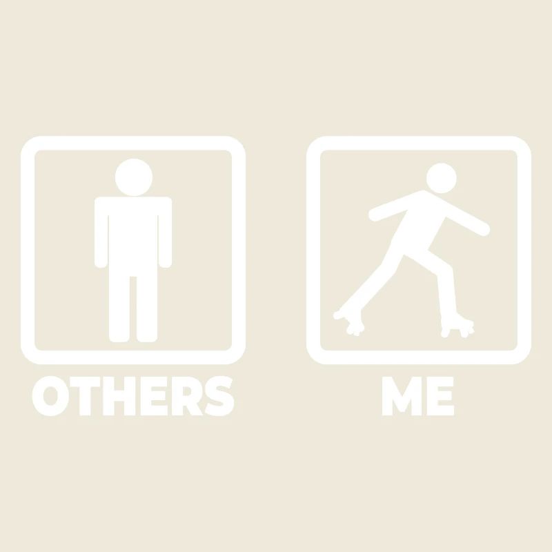 Roller Skater Strichmännchen