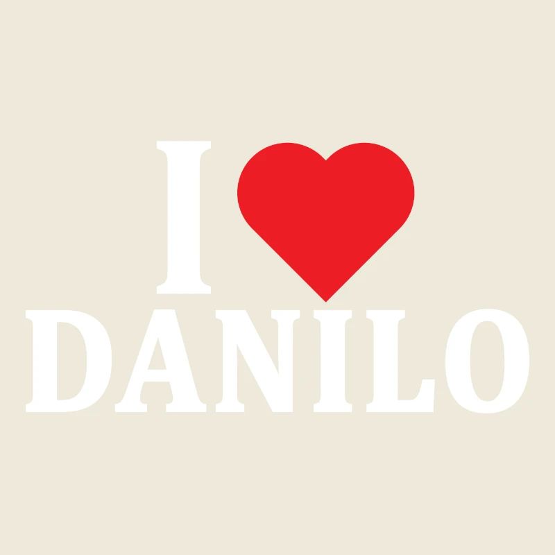 T-Shirt Ich liebe Danilo T-Shirt Geschenkidee