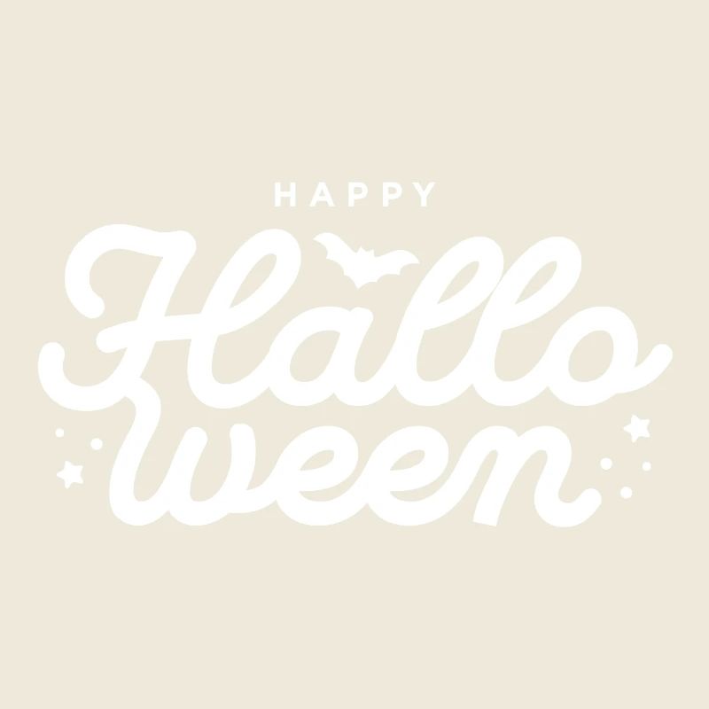 Festive Halloween Bat Typography Design