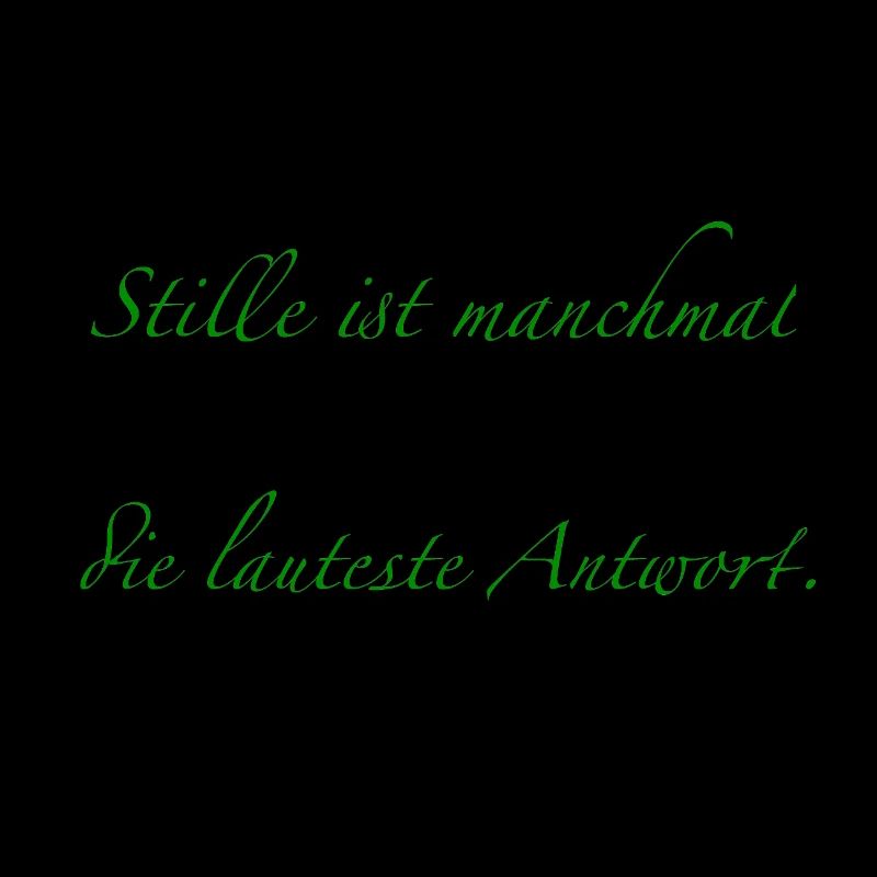 Le silence est parfois la réponse la plus forte