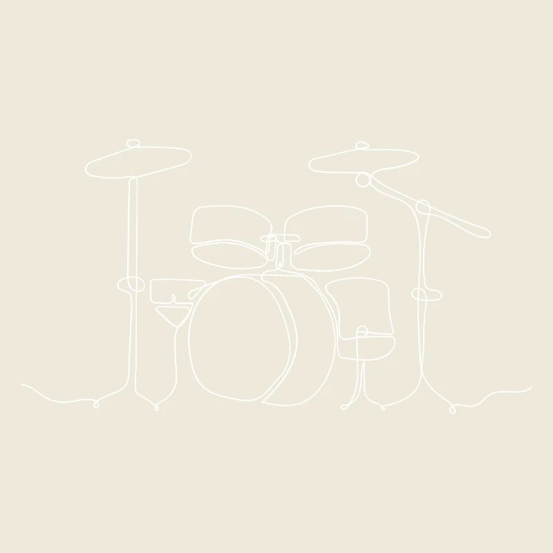 Drum Set/Drums Line Drawing