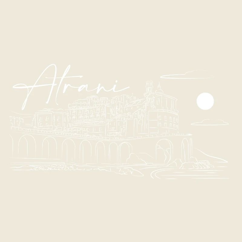 Atrani Landschaftsgestaltung lineart
