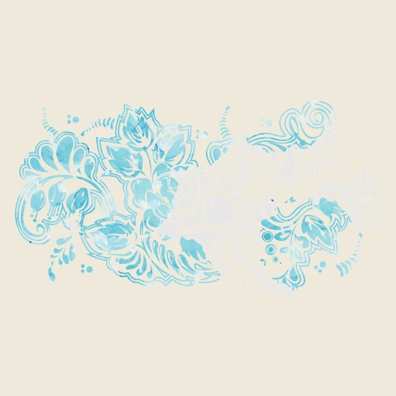 Blauer Blumen-Muster