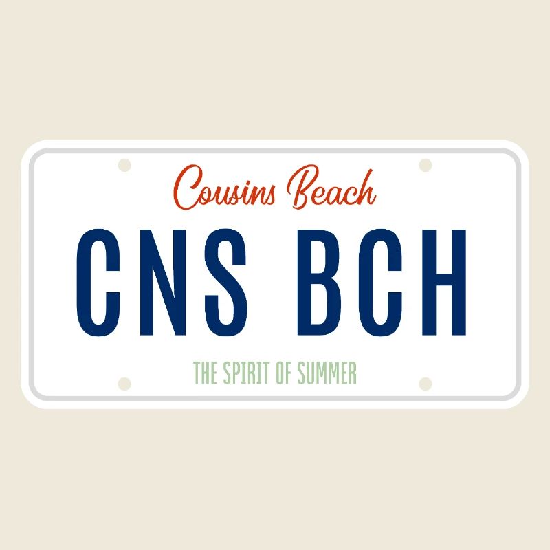 Plage Cousins – Plaque d’immatriculation