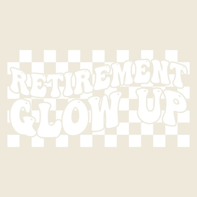 Ruhestand Glow Up Retro Checkerboard Ruhestand