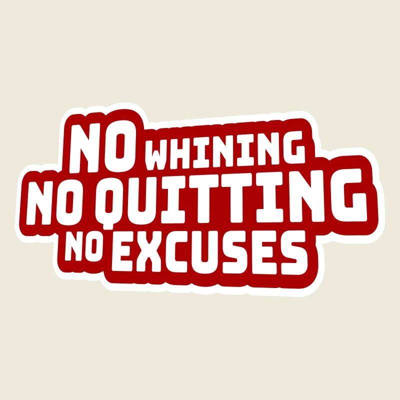 Pas de plaintes, pas d’abandon, pas d’excuses, motivation pour la salle de sport