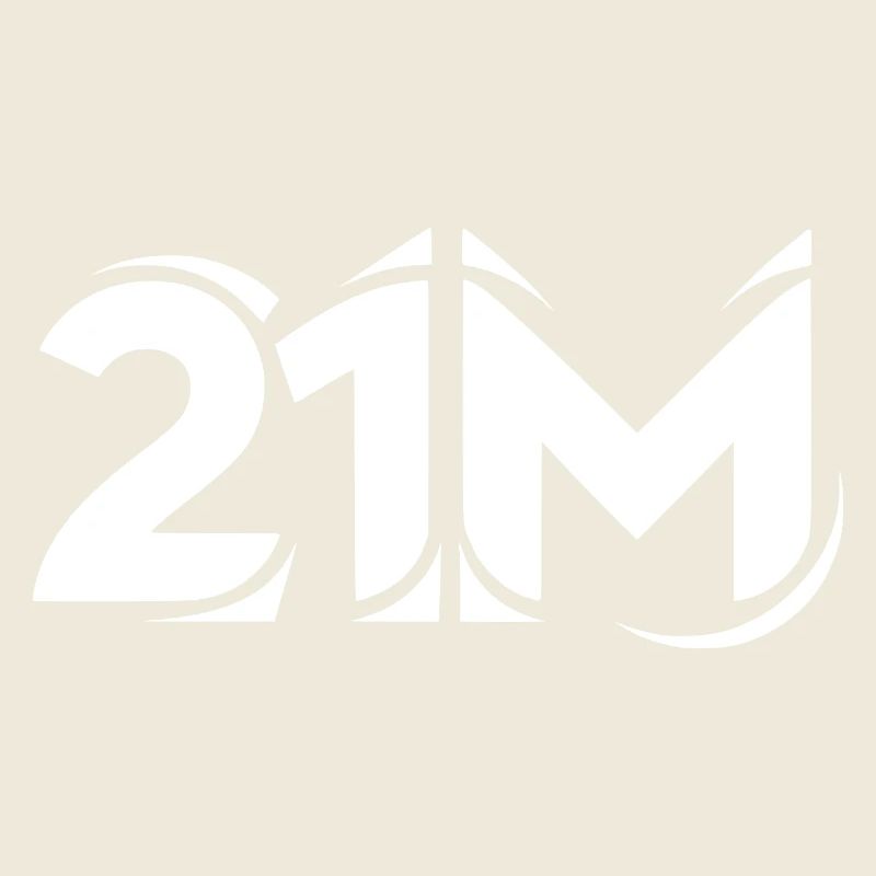 21M Bitcoin Supply Limit Minimal Schriftzug