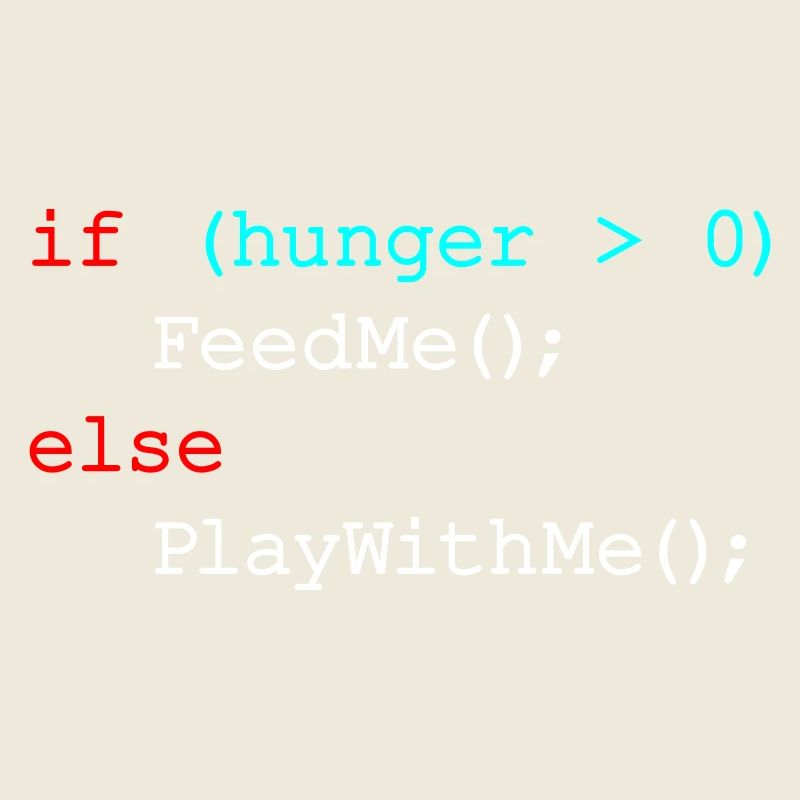 Wenn Hunger mich füttert, sonst spiel mit mir - JavaScript