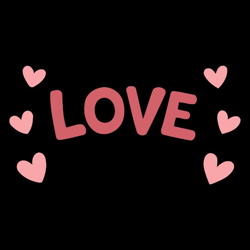 LOVE Pastel et Cœurs Enjoués