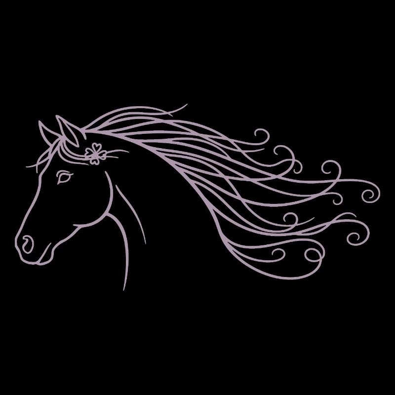 Semelle minimaliste de cheval à cheval en silhouette