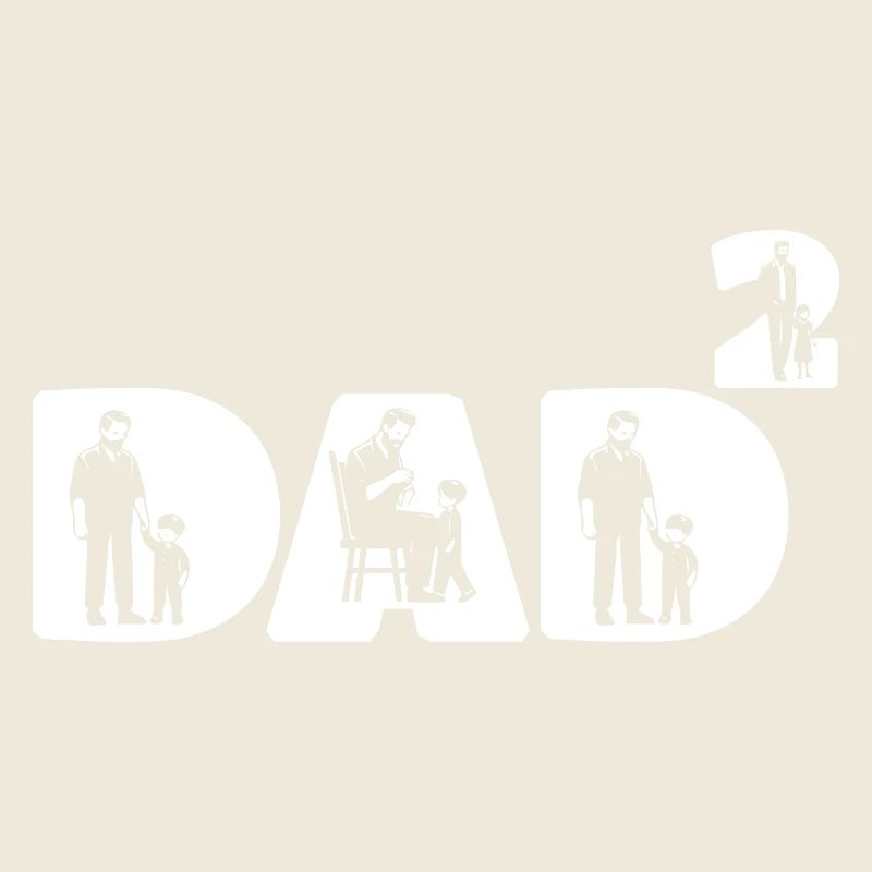 Papa Hoch 2 Zwillinge Zweifach Papi Vater T-Shirt
