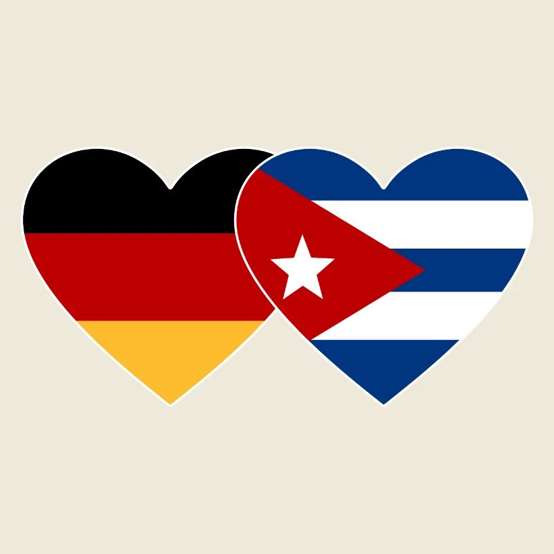 Cœur du drapeau de Cuba de l’Allemagne