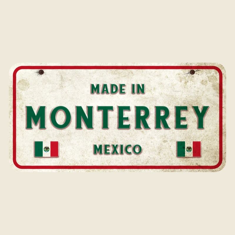Monterrey Mexico vintage sign design
