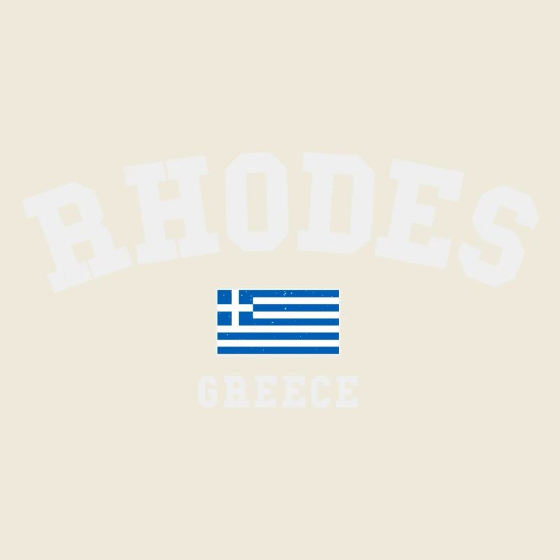 Drapeau de la Grèce de Rhodes