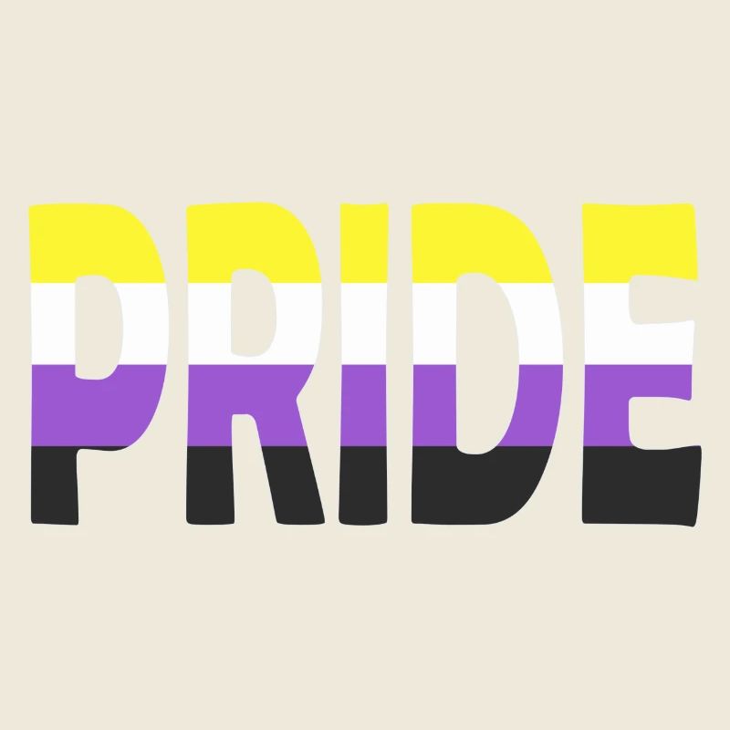 Pride Schriftzug Non-Binary Nichtbinär LGBTQ