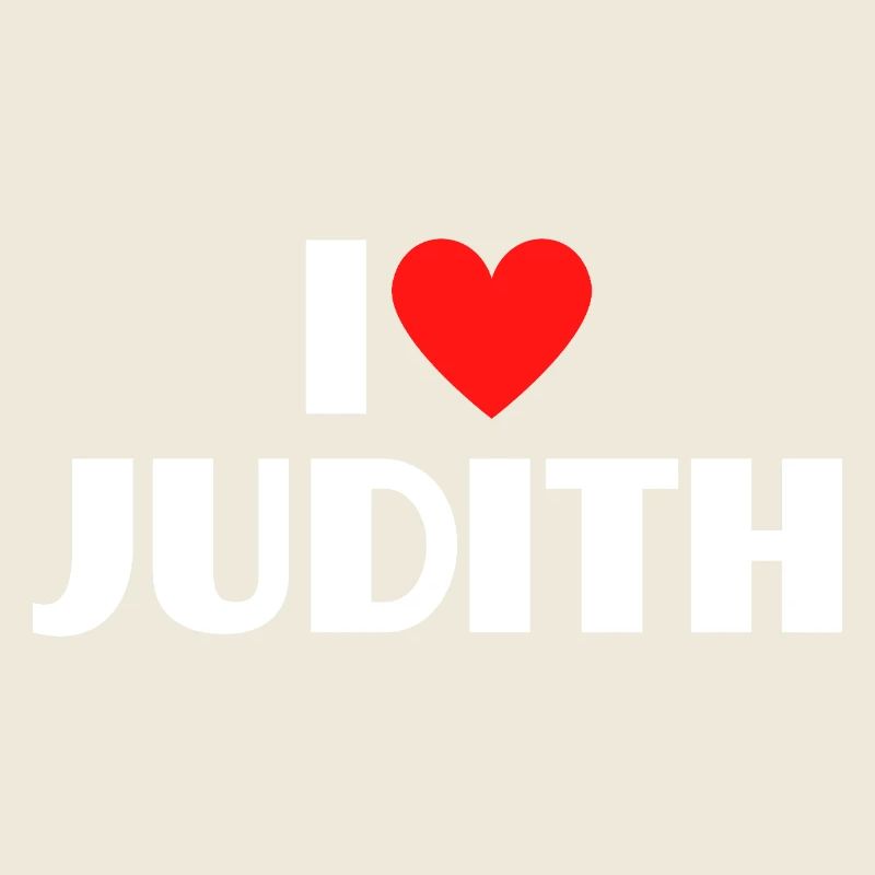 I love Judith Red Heart Romantic Name Fan