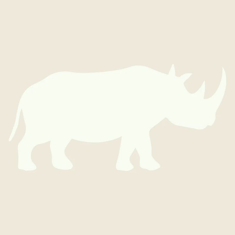 Rhino Silhouette Powerful Minimal