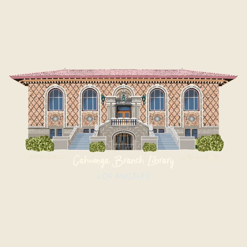 Los Angeles, Bibliothèque Cahuenga Dessin à la main,