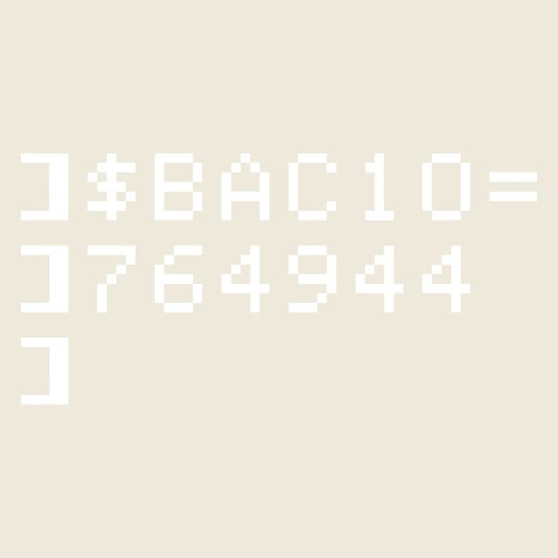 Bacio BAC10 8-Bit Esadecimal Code Nerd Pixel Art