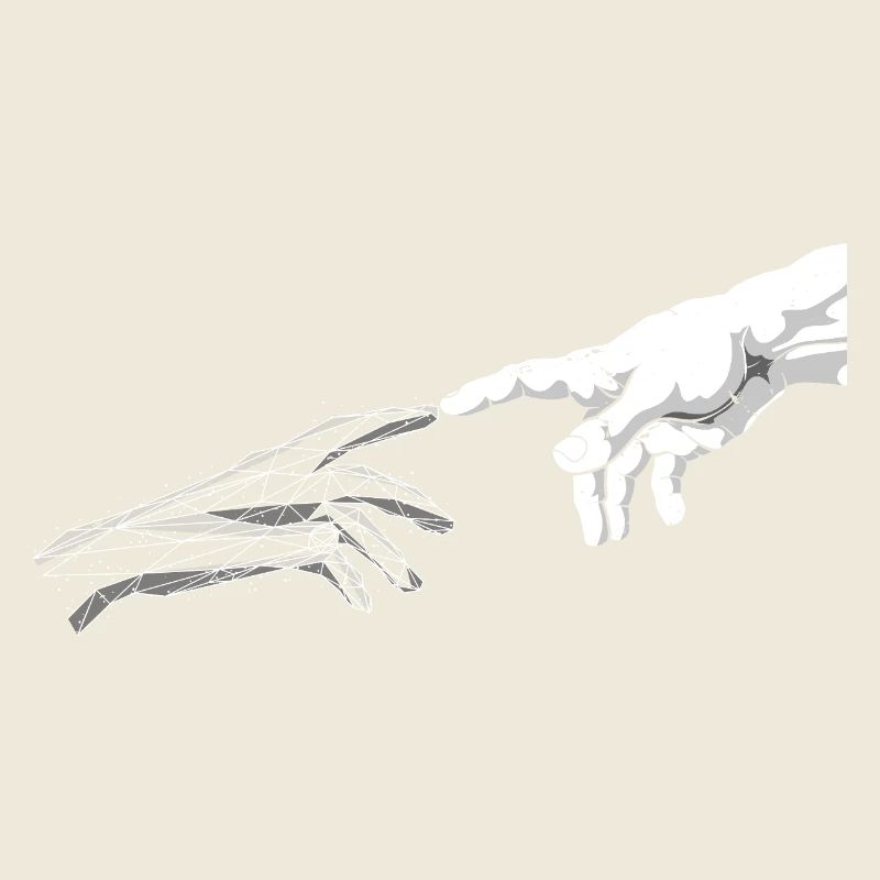 Fraktale Hände greifen