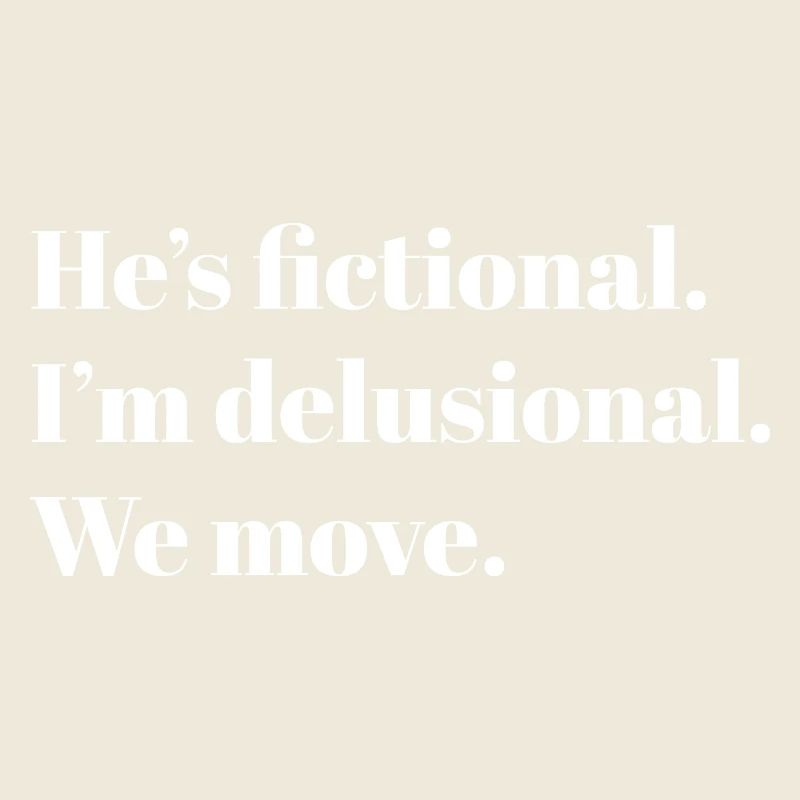 Il est fictif. – BookTok Meme Design - blanc