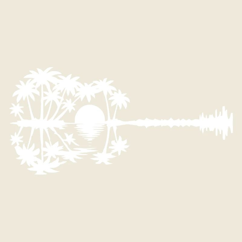 Tropical Sunset Silhouette Design