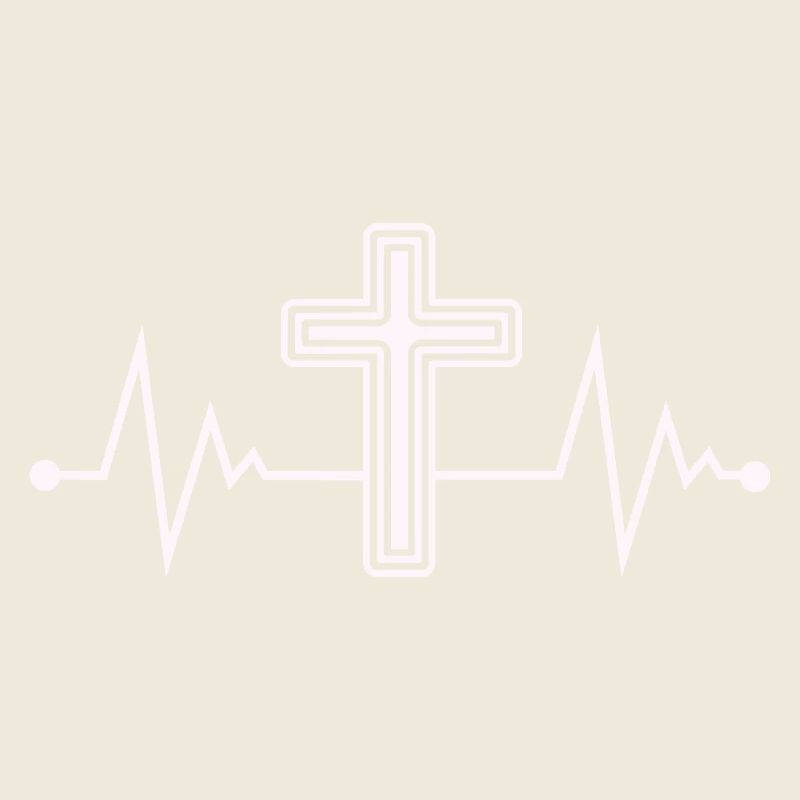 Cross heartbeat icon