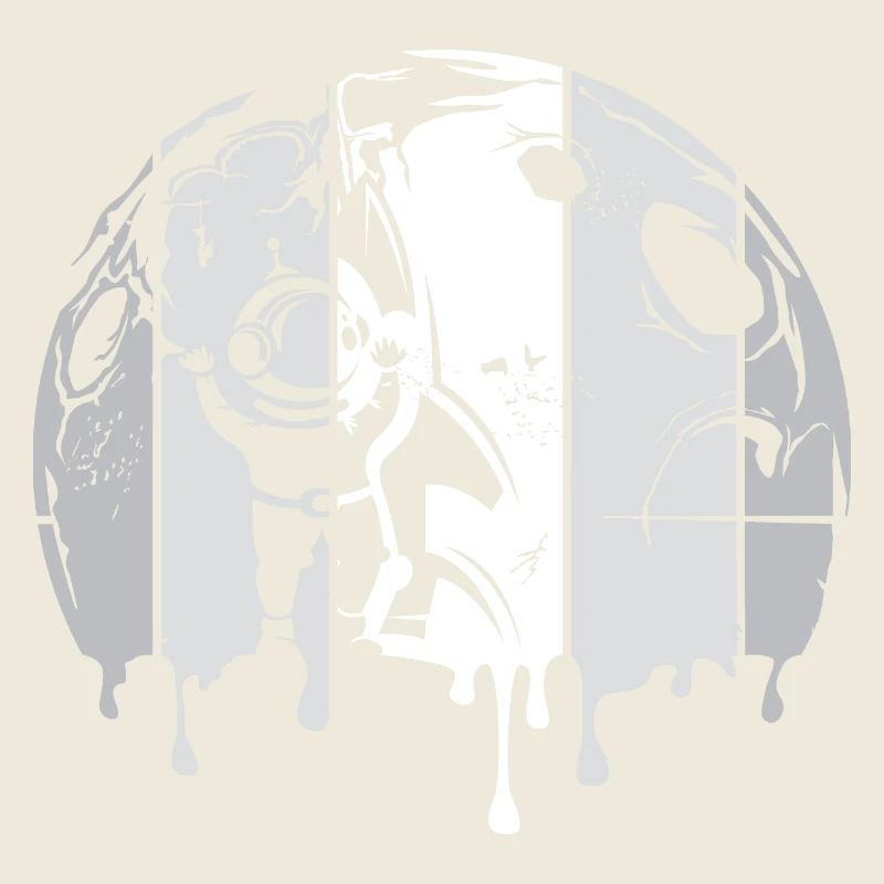 lune astronaute fusée spatiale graffiti logo rétro