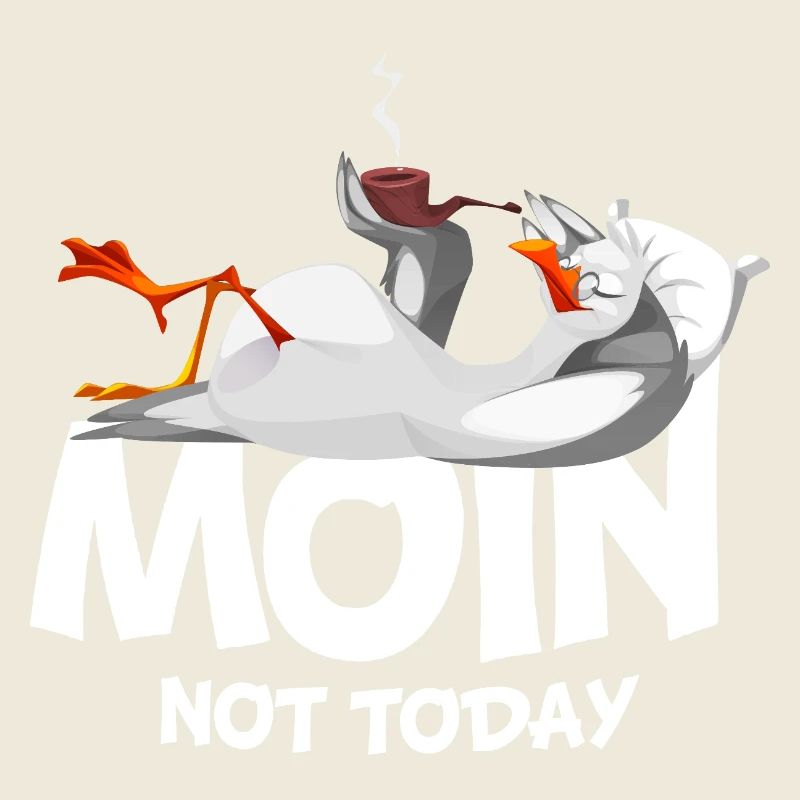 Moin Möwe Vogel Hafen Küste Faul