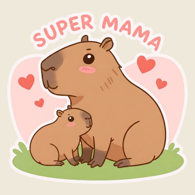 Super mama Capybara