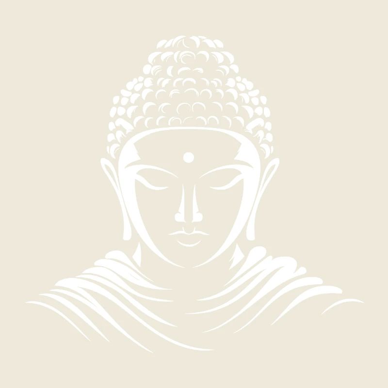 Portrait De Bouddha Blanc
