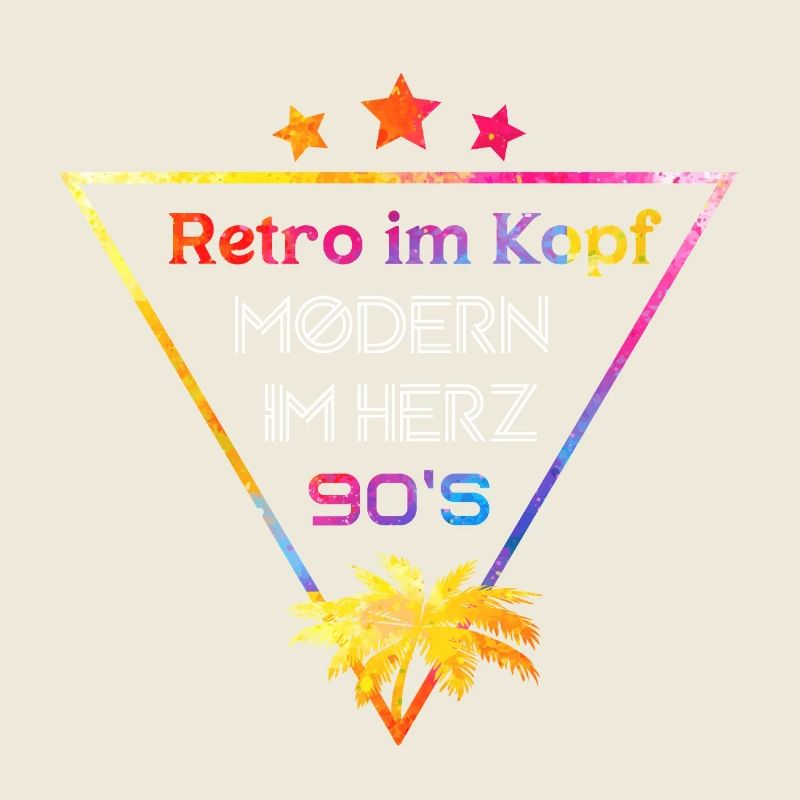 Retro Kopf Modern Herz 90er Flair