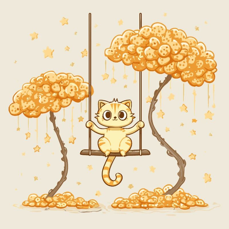Acrobaties de chats dans la forêt d’étoiles