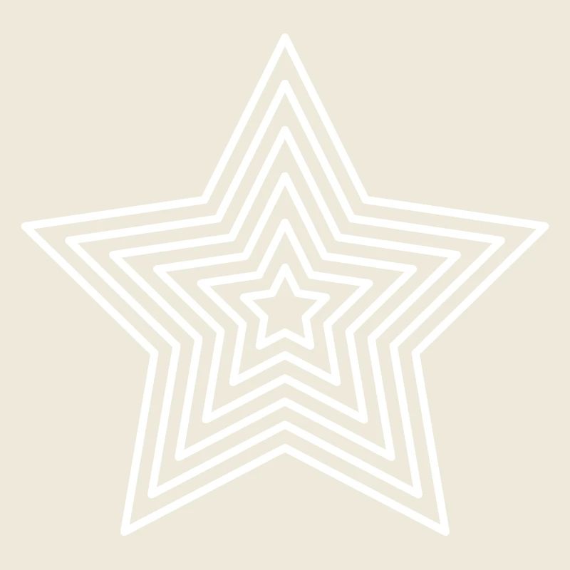 Line Star Geometric Print